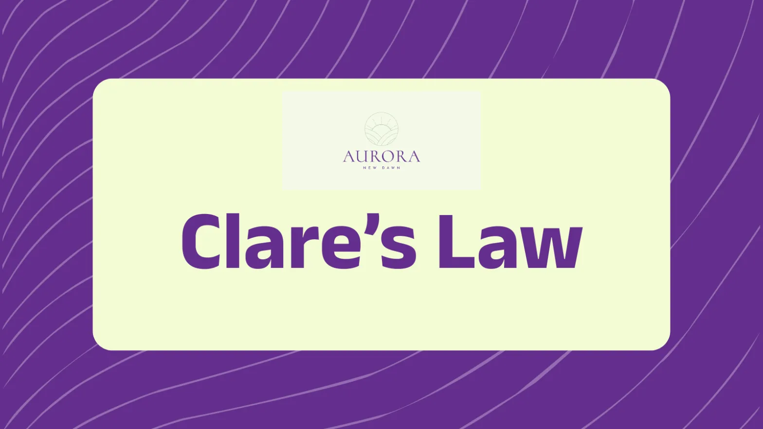 Clare’s Law: Domestic Violence Disclosure Scheme
