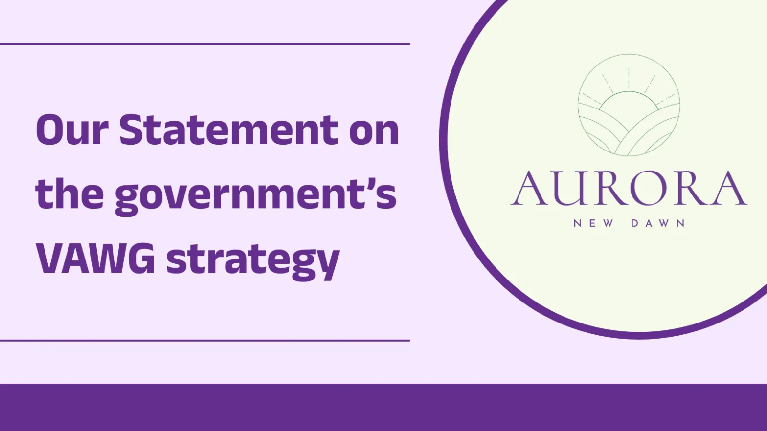 Our Statement on the government’s VAWG strategy